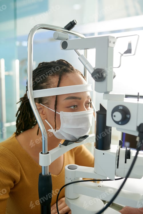 Preview: Woman Ggetting Eyesight Checked
