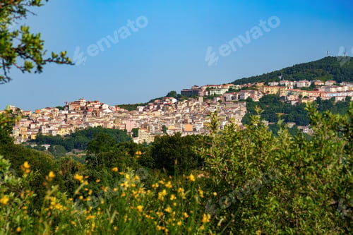 Preview: View of Stigliano, historic town in Basilicata, Italy