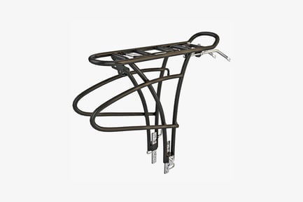Preview: Curved bicycle rack with mounting brackets and hooks