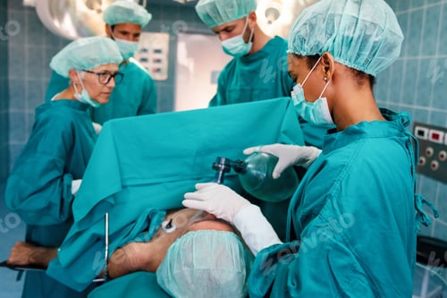 Preview: Surgical Team Performing Operation in Hospital Room