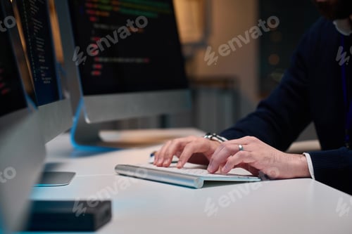 Preview: Male Hands Typing on Keyboard