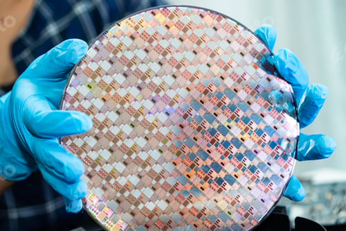 Preview: Silicon wafer for manufacturing semiconductor of integrated circuit.