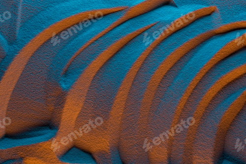 Preview: top view of textured sand background with color filter