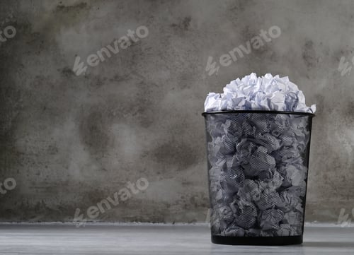 Zerknittertes Papier