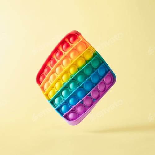 Preview: Silicone pop it antistress toy on a pastel background