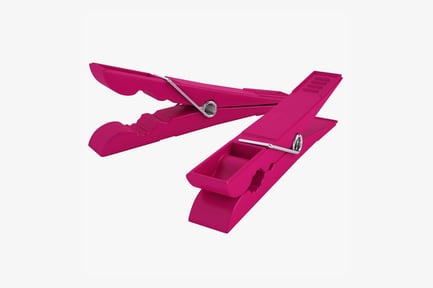 Preview: Magenta Plastic Clothespin Set