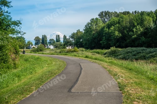 Preview: A View Of Homes Along The Green River In Kent, Washington.