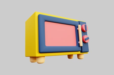 Preview: Cartoon microwave oven appliance