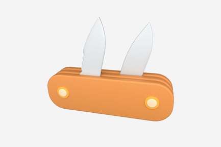 Preview: Swiss Knife Outdoor 3D Illustration