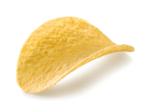 Preview: Crispy Potato Chip on White Background