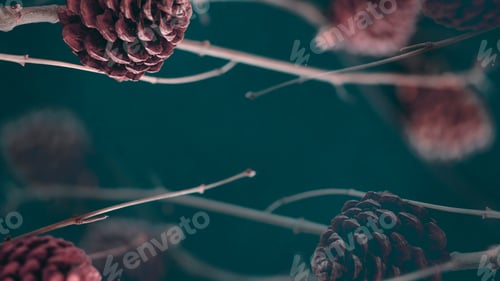 Vista previa: Pinecones on a branch collection
