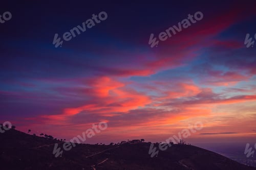 Preview: Orange sky, above the blue sea