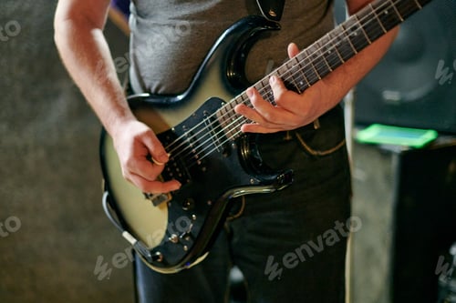 Preview: Close up of Electric Guitar Playing Hands