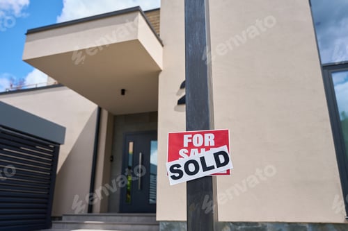 Preview: Sign for house is sold with sticker already sold