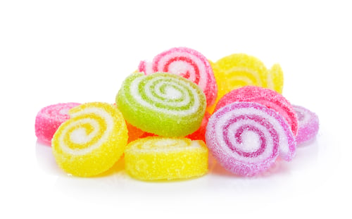 Preview: Jelly sweet, flavor fruit, candy dessert colorful on sugar.