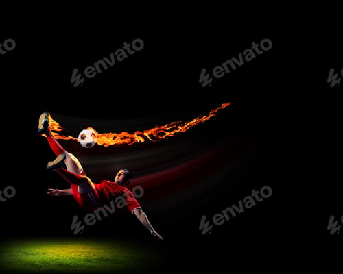 Preview: Image Of Football Player In Red Shirt
