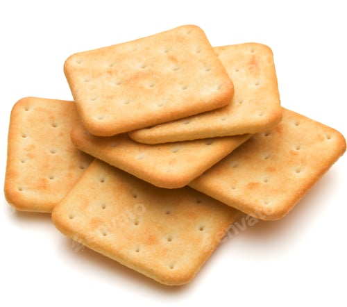 Preview: Dry cracker cookies isolated on white background cutout