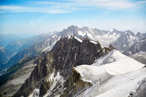 Preview: View of Chamonix Mont Blanc Massif, French Alps