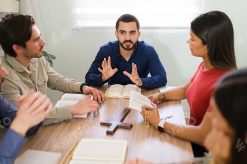 Preview: Diverse people studying the holy Bible
