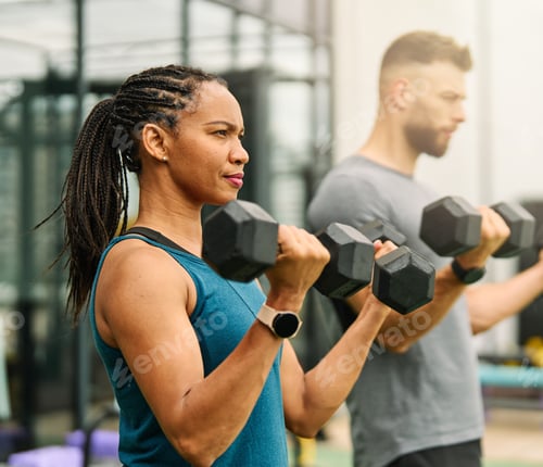 Preview: gym sport fitness exercise health woman weight training dumbbell weightlifting bodybuilding