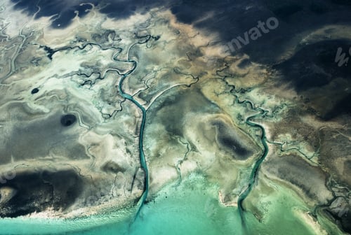 Vista previa: Aerial view of uninhabited Bahamas islands