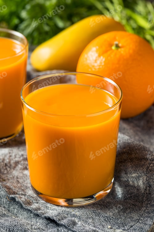 Preview: Healthy Organic Orange Carrot Smoothie Juice Drink