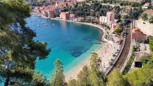 Preview: Panoramic view of Villefranche sur Mer, French Riviera, France