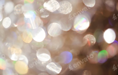 Preview: Shining Christmas abstract background with bokeh.