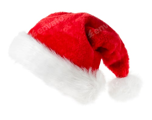 Preview: Christmas Santa hat isolated on white background with clipping path.