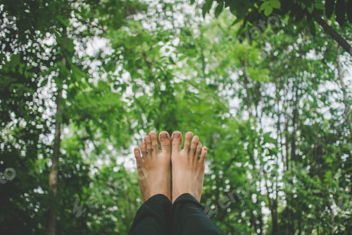 Preview: Photograph of feet in the air