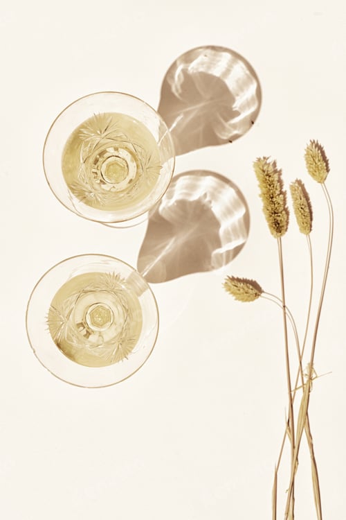 Preview: Champagne and grass styled stock scene