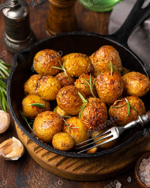 Preview: Baked potatoes with rosemary and garlic