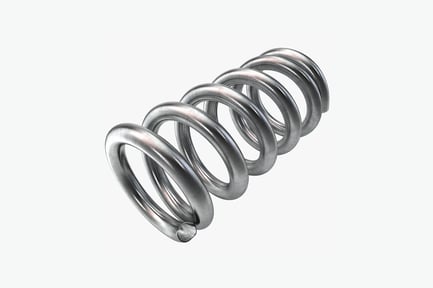 Preview: Horizontal arrangement of five metal springs