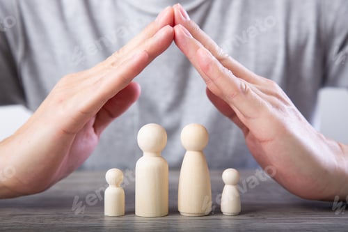 Preview: Family life and property insurance concept