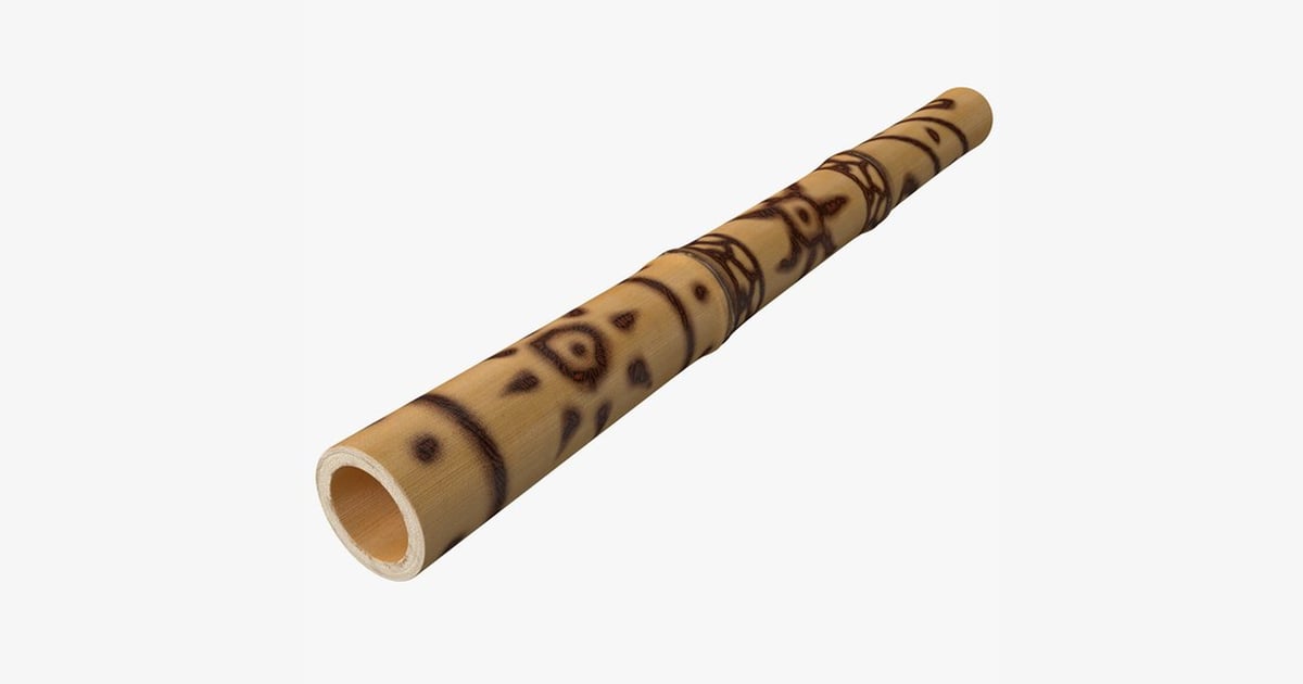Cylindrical object with engraved linear and dotted patterns 3D, Incl ...
