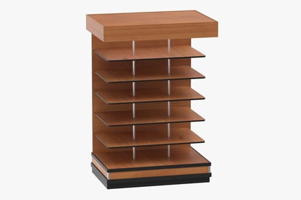 Vista previa: Expositor de estante con tapa de extremo para aperitivos y cosméticos de supermercado