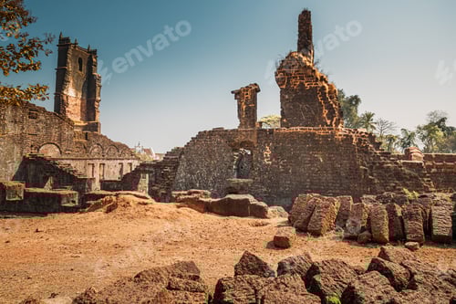 Preview: Old Goa, India. Main Altar Of Church Of St. Augustine In Ruined Church Complex. Church Was Completed