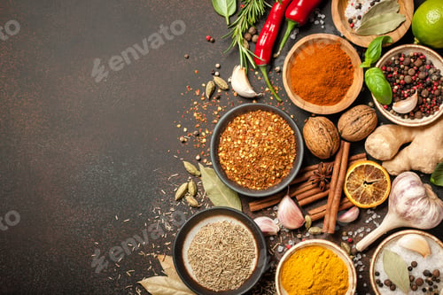 Preview: Various spices and herbs for cooking