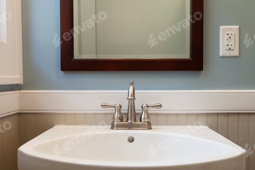 Preview: 53995,Sink and mirror in bathroom