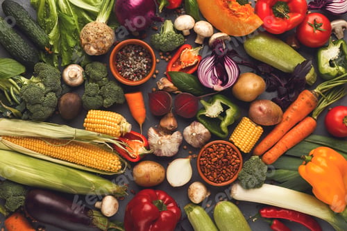 Preview: Fresh bright vegetables background