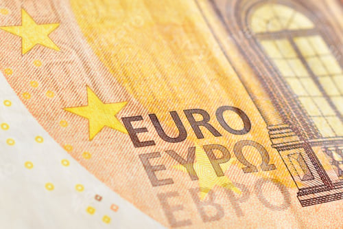 Vista previa: Fondo de billete de 50 euros.