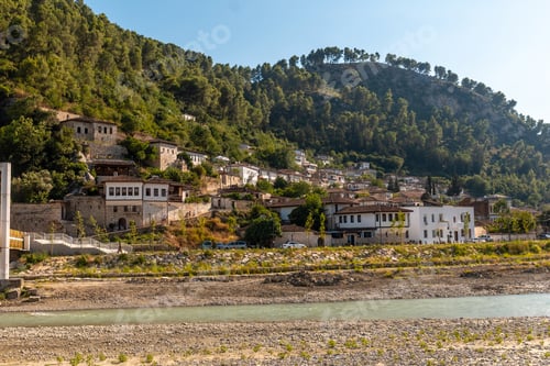 Preview: View of the historic city of Berat in Albania, a UNESCO World Heritage Site