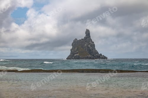 Preview: Atalaia Beach and Morro do Frade on Background - Fernando de Noronha, Pernambuco, Brazil