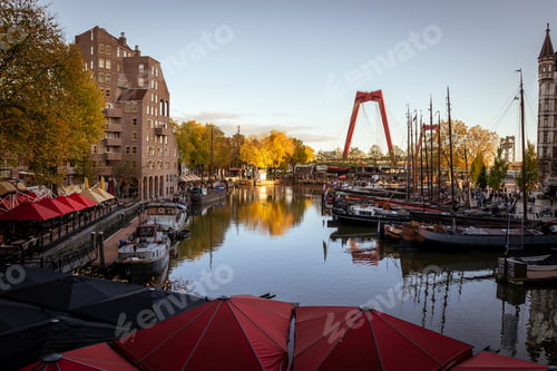 Preview: Evening Light over Rotterdam Reflected in Water