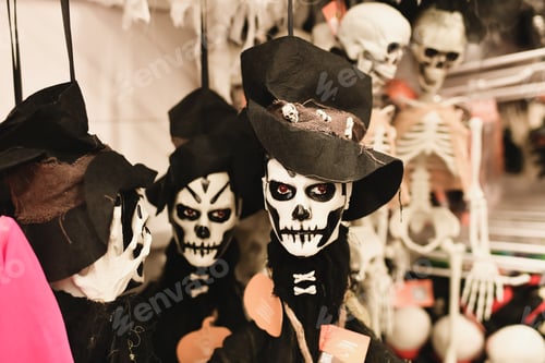 Preview: Monster with a sewn mouth in a shop Halloween Costume Store