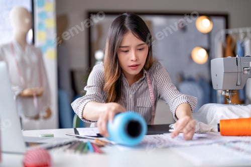 Preview: Young professional clothes fashion textile creative thinking designer om