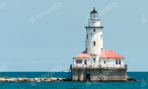 Preview: Big Light House On A Michigan Lake