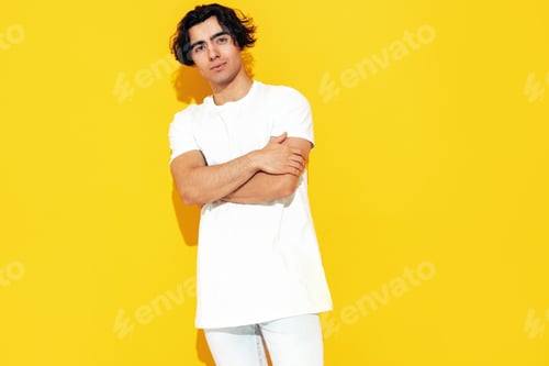 Preview: Handsome stylish man posing in studio