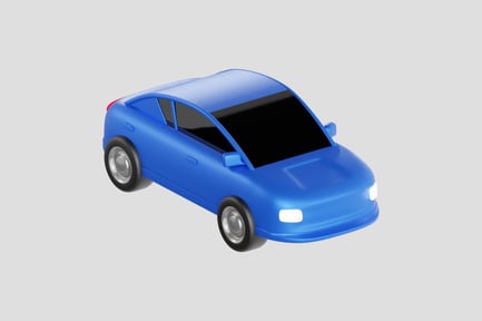 Preview: 3D Blue Car