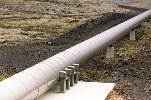 Preview: Industrial Pipe at a Geothermal Power Station in Iceland